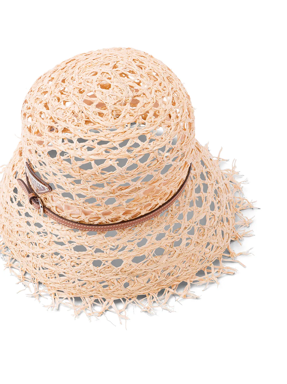 Women Prada Logo Plaque Sun Hat - Image 3