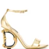 Women Dolce & Gabbana 105 Mm Keira Baroque Logo Sandals