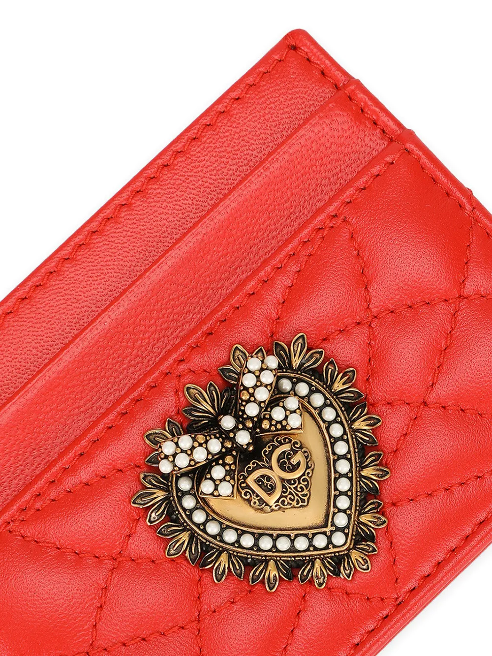 Women Dolce & Gabbana Logo-plaque Quilted Cardholder - Image 3