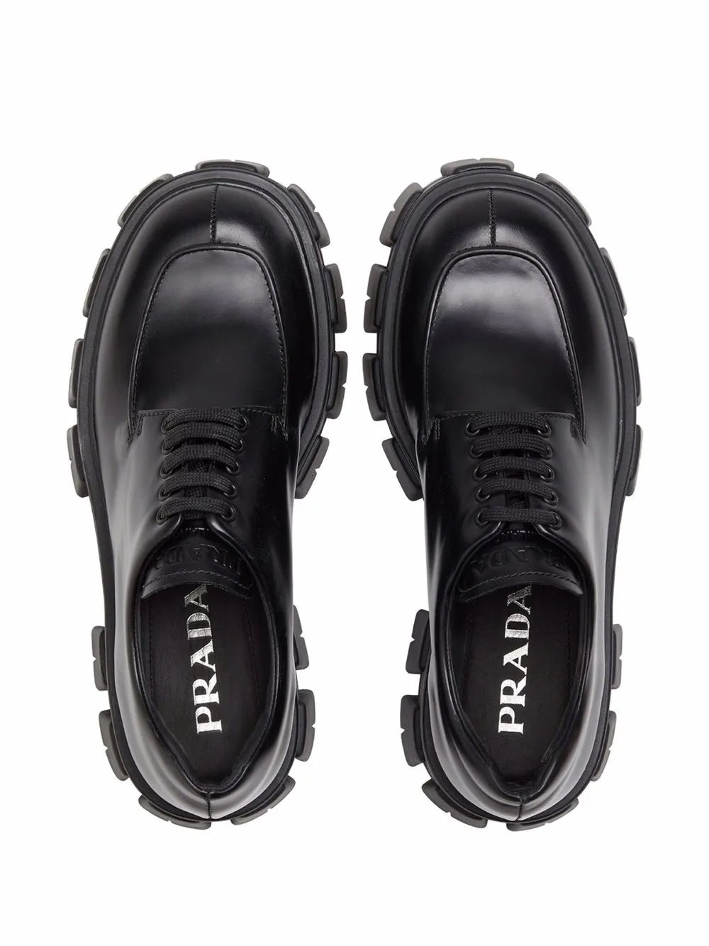 Women Prada Monolith Lace-up Shoes - Image 4