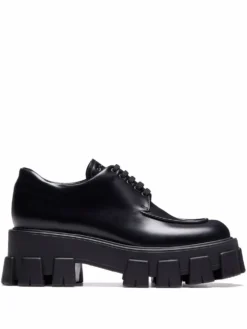 Women Prada Monolith Lace-up Shoes