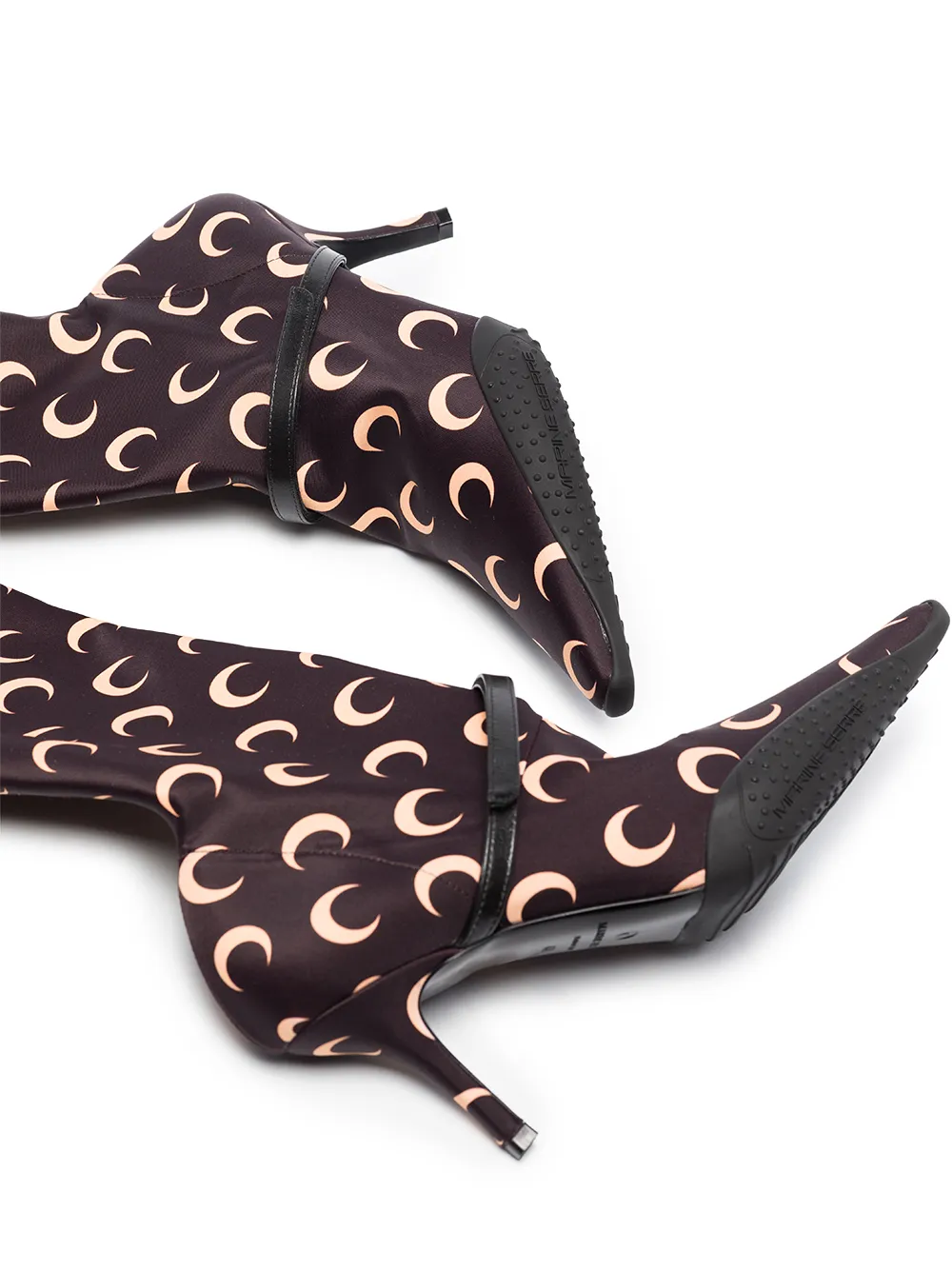 Women Marine Serre Second Skin 75mm Moon-print Boots - Image 2