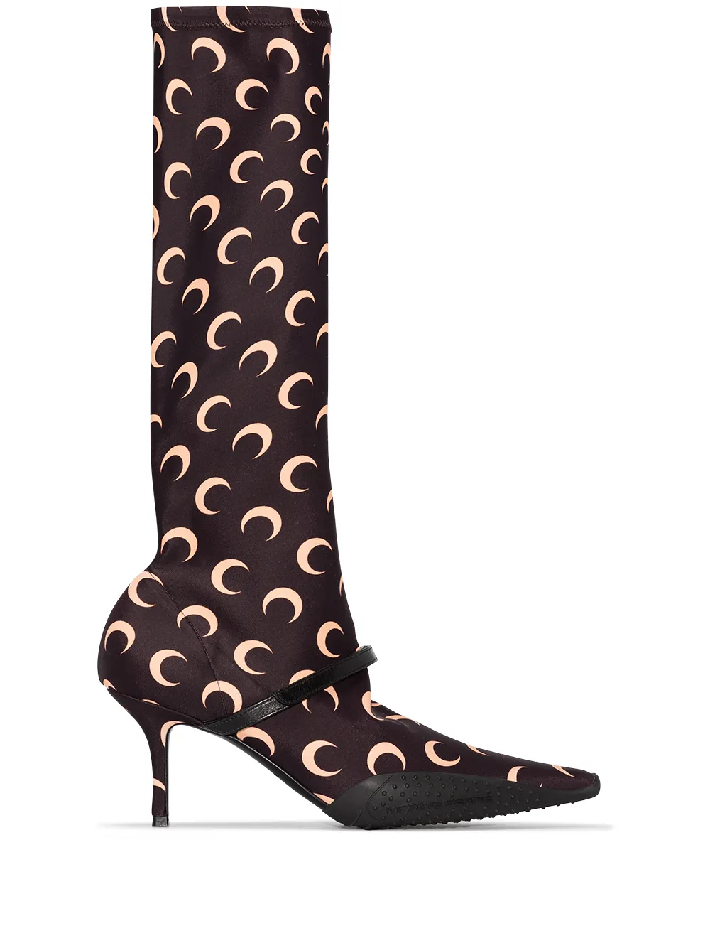 Women Marine Serre Second Skin 75mm Moon-print Boots