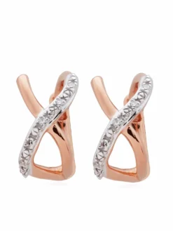 Women Monica Vinader Riva Crossover Huggie Earrings