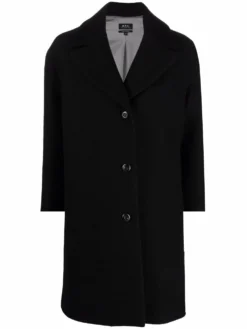 Women A.P.C. Wide-collar Single-breasted Coat