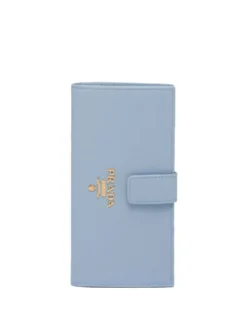 Women Prada Lettering Logo Wallet