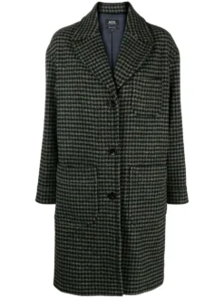Women A.P.C. Houndstooth Single-breasted Coat