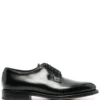 Men Santoni Polished-leather Derby Shoes