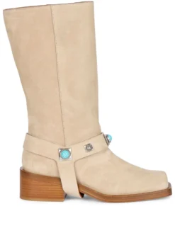 Women ETRO Turquoise-stone Embellished Boots