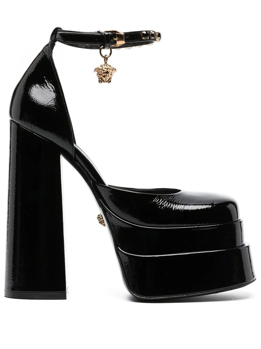 Women Versace Medusa Aevitas 160mm Leather Platform Pumps