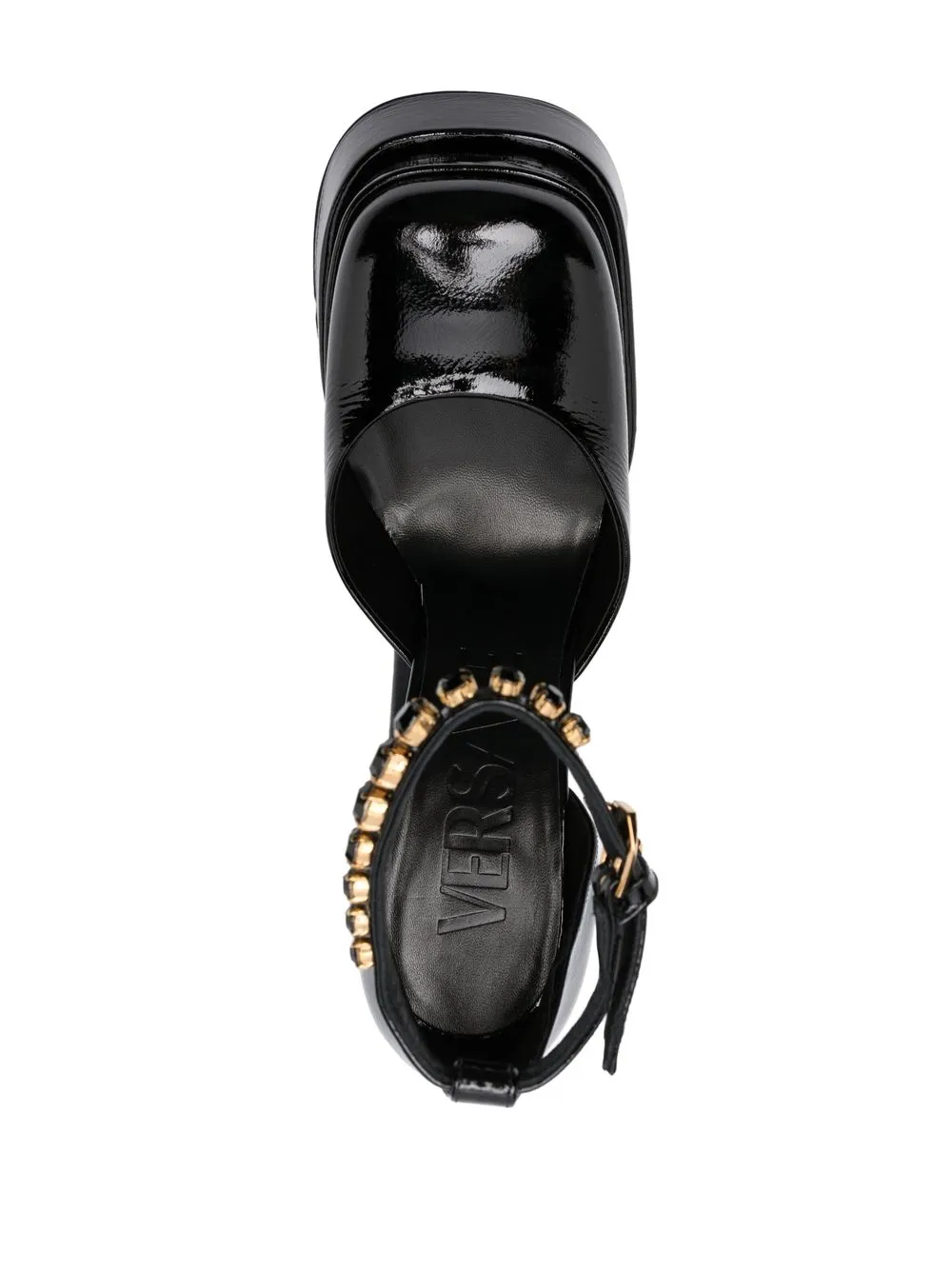 Women Versace Medusa Aevitas 160mm Leather Platform Pumps - Image 4