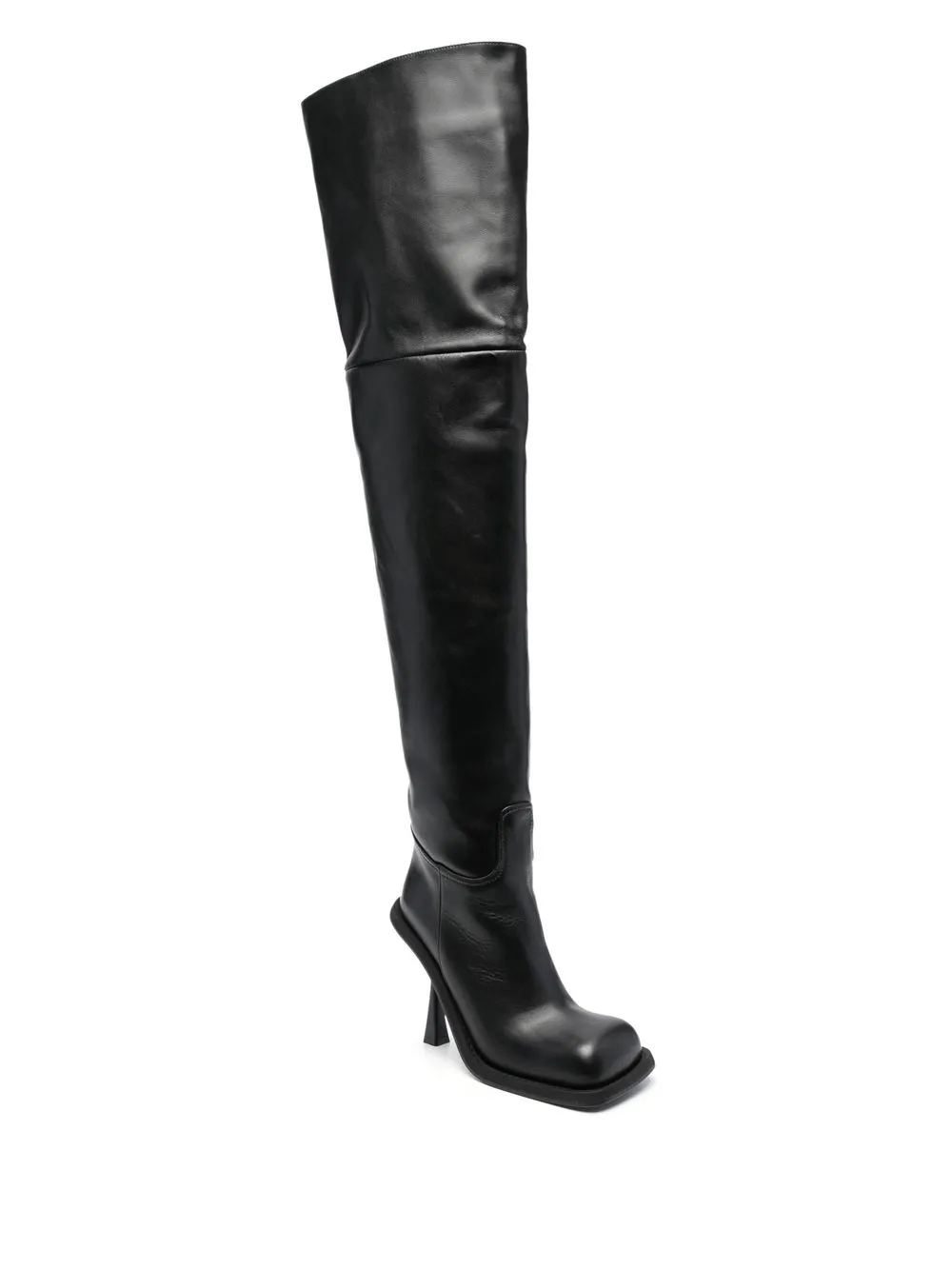 Women ANDREÄDAMO Square-top Thigh-high Boots - Image 2