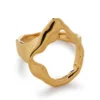 Women Monica Vinader Lagoon Gold Vermeil Ring