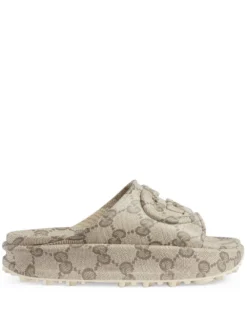 Men Gucci Interlocking G Slide Sandals