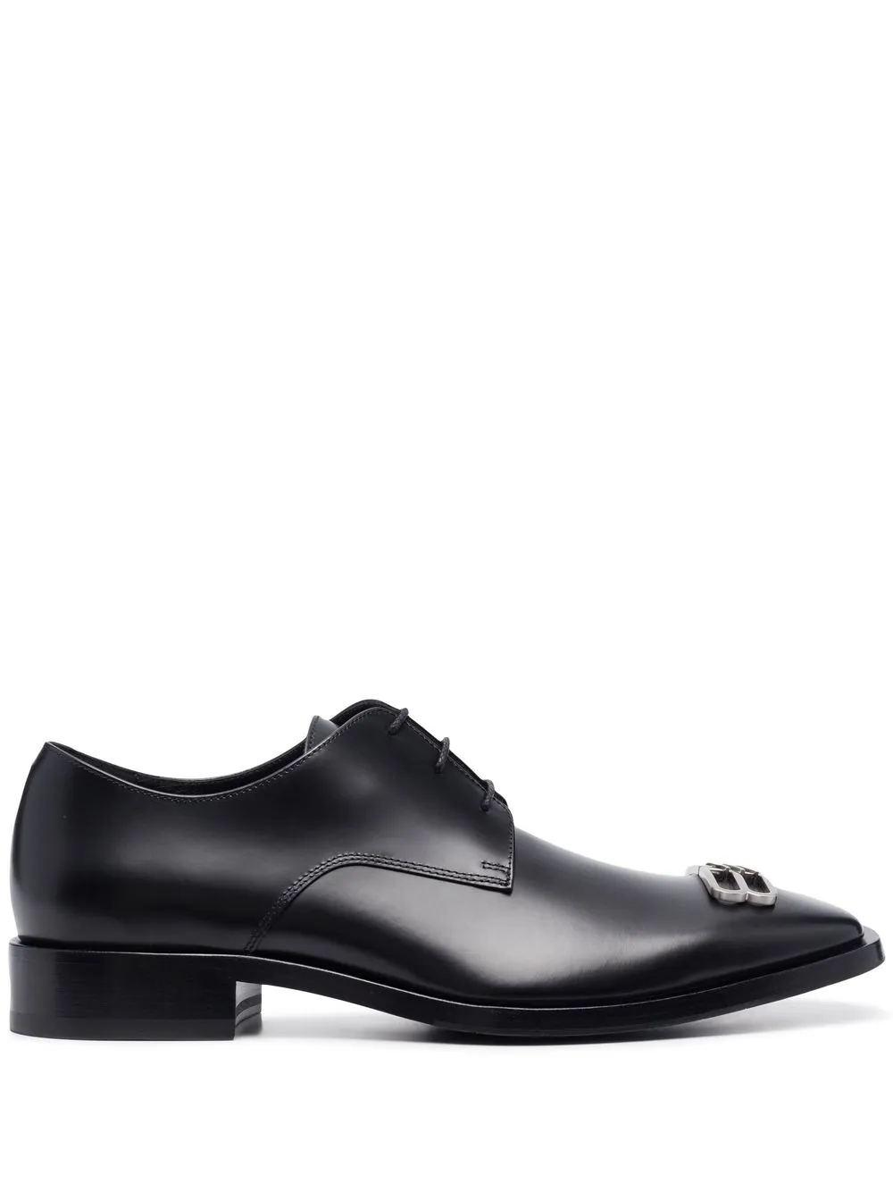 Men Balenciaga Logo-plaque Leather Derby Shoes