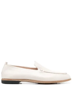 Men Silvano Sassetti Polished-finish Slip-on Leather Loafers