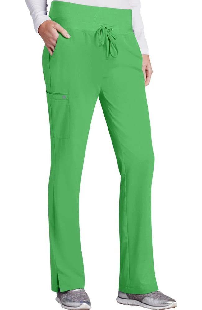 Clearance Women's Flare Leg Knit Waistband Cargo Scrub Pant