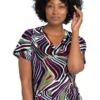 Clearance Women's Zebra Delight Print Scrub Top
