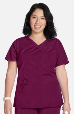 Women's V-Neck Solid Scrub Top