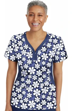 Clearance Women's Jessi Just Daisies Print Scrub Top