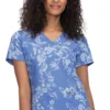 Clearance Women's Early Energy True Ceil Botanical Burnout Print Scrub Top