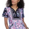 Clearance Women's Luisa Enchanted Garden Print Scrub Top