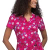 Clearance Women's Bell Sweet Candy Print Scrub Top