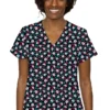 Clearance Women's Vicky Animal Floral Print Scrub Top