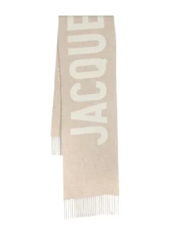 Women Jacquemus Intarsia-knit Virgin Wool Scarf