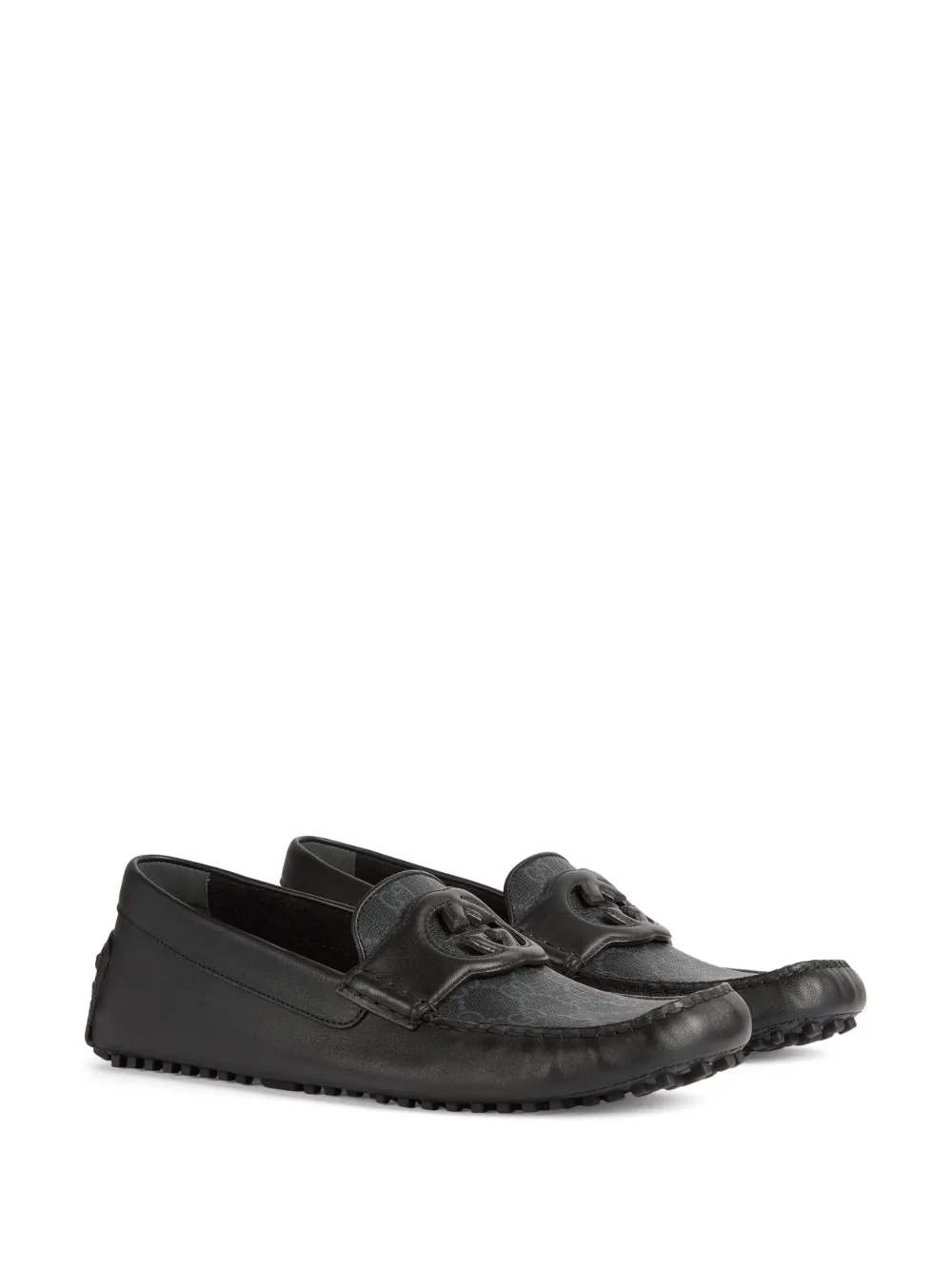 Men Gucci Square-toe Leather Loafers - Image 2