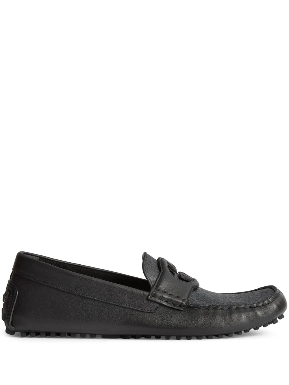 Men Gucci Square-toe Leather Loafers