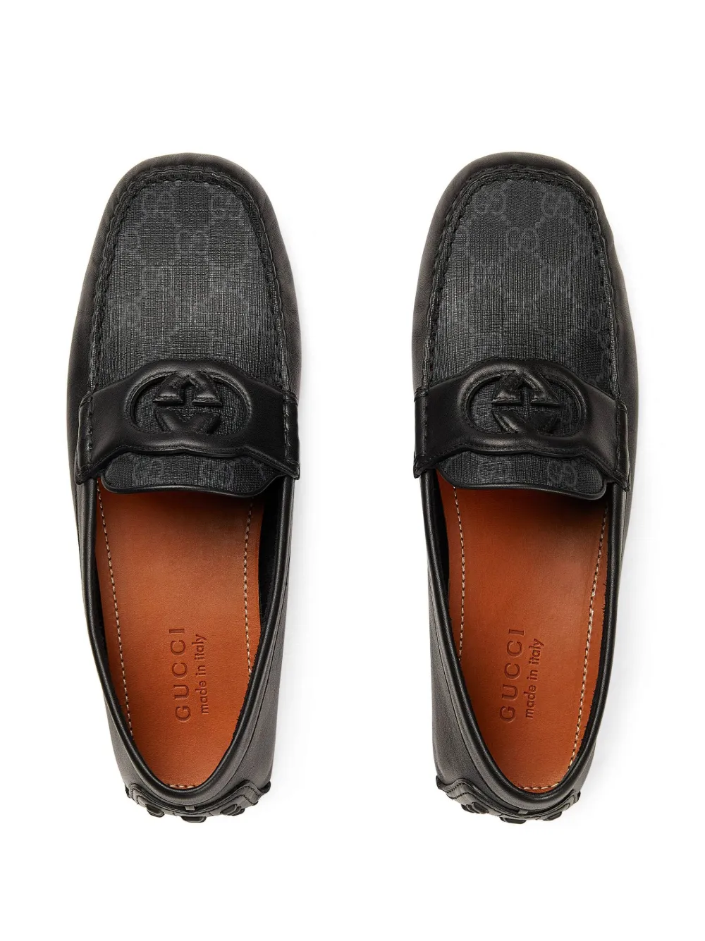 Men Gucci Square-toe Leather Loafers - Image 4