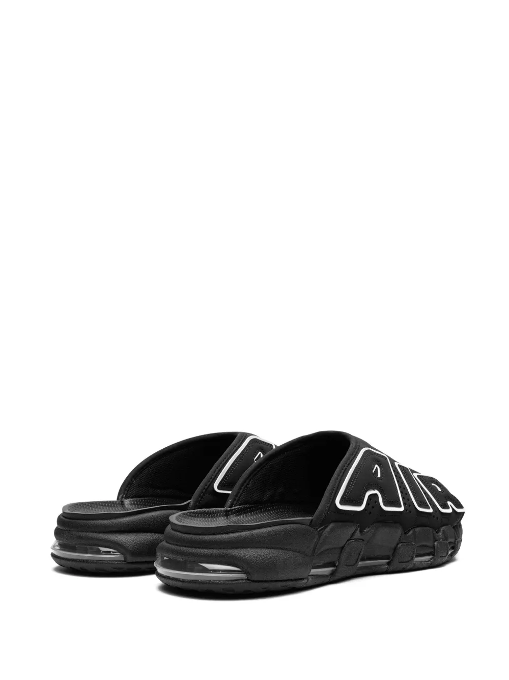 Men Nike Air More Uptempo OG "Black/White" Slides - Image 3