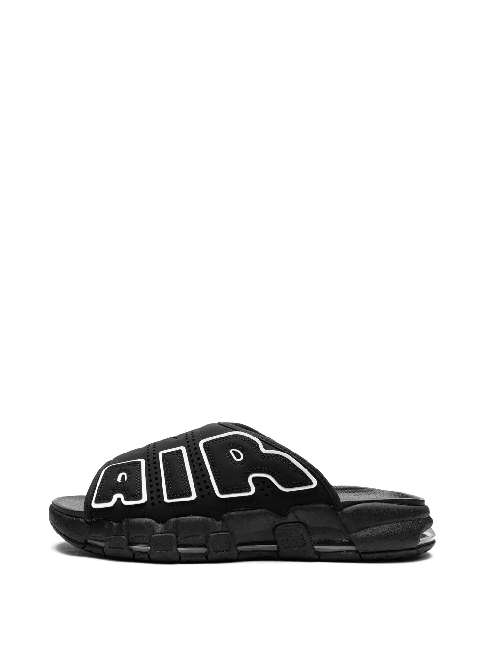 Men Nike Air More Uptempo OG "Black/White" Slides - Image 5