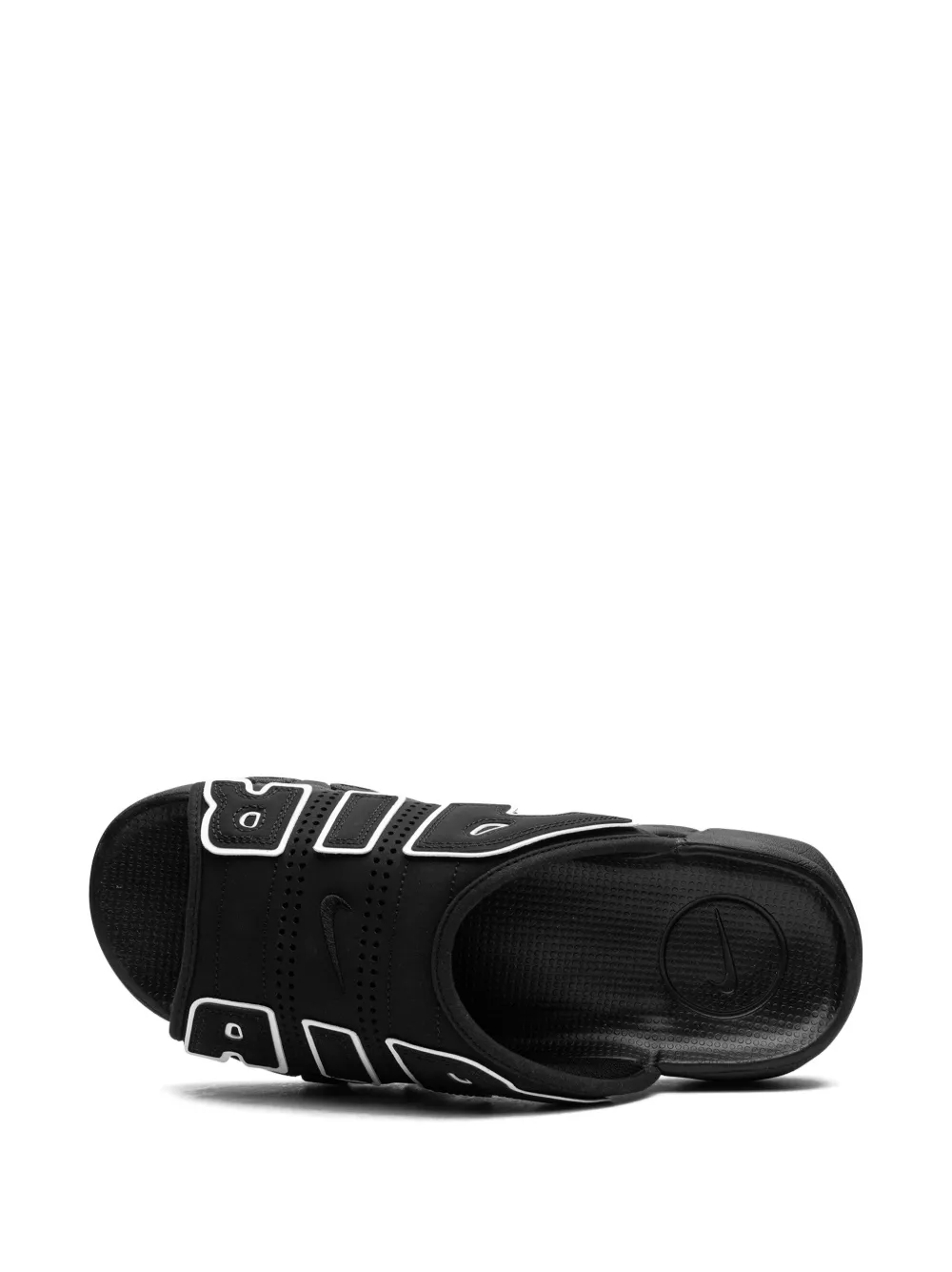 Men Nike Air More Uptempo OG "Black/White" Slides - Image 4