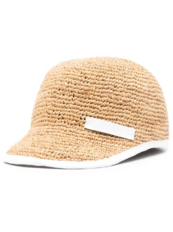 Women Catarzi Woven Raffia Baseball Cap