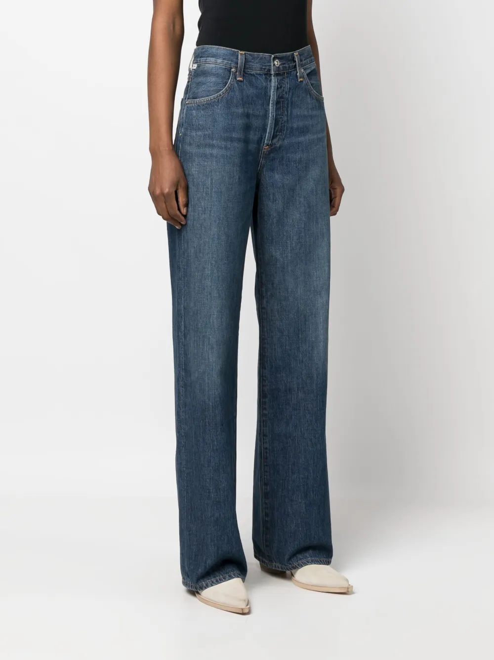 Women Citizens Of Humanity Annina High-rise Wide-leg Jeans - Image 3