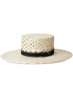 Women Maison Michel Lana Logo-plaque Sun Hat