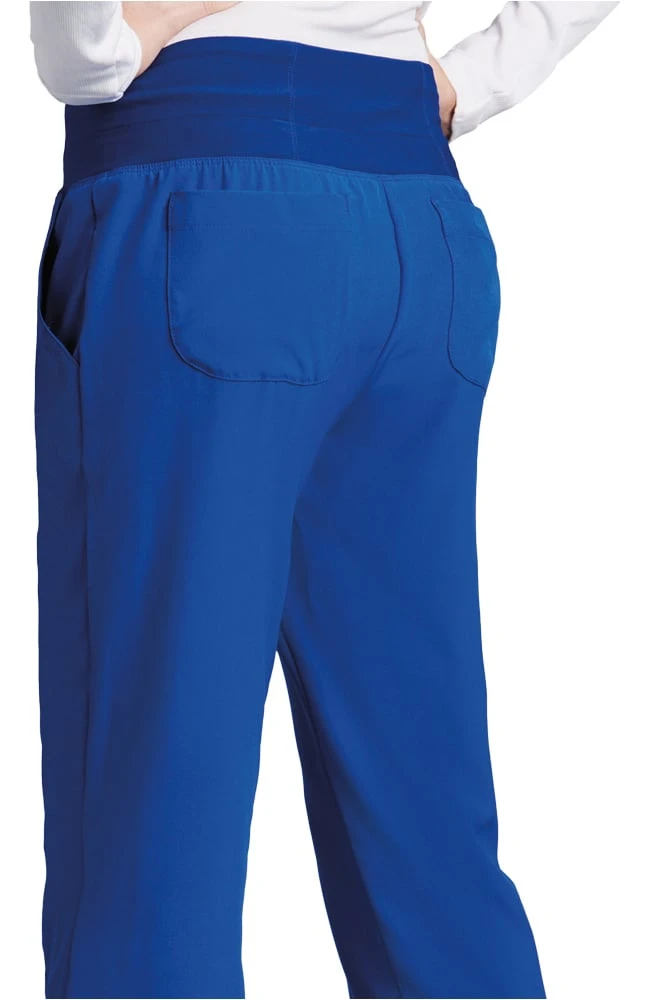 Clearance Women's Flare Leg Knit Waistband Cargo Scrub Pant - Image 2