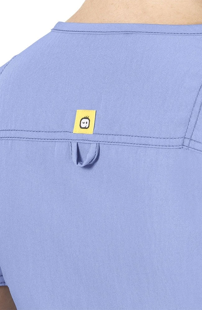 Clearance Women's Sporty V-Neck Solid Scrub Top - Image 3